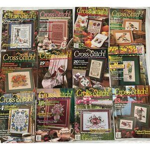 Vintage Cross Stitch‎ Magazine Lot Of 12 Issues 1991-1993 Publications